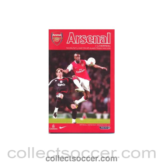 2008 - Arsenal v Liverpool official programme 05/04/2008