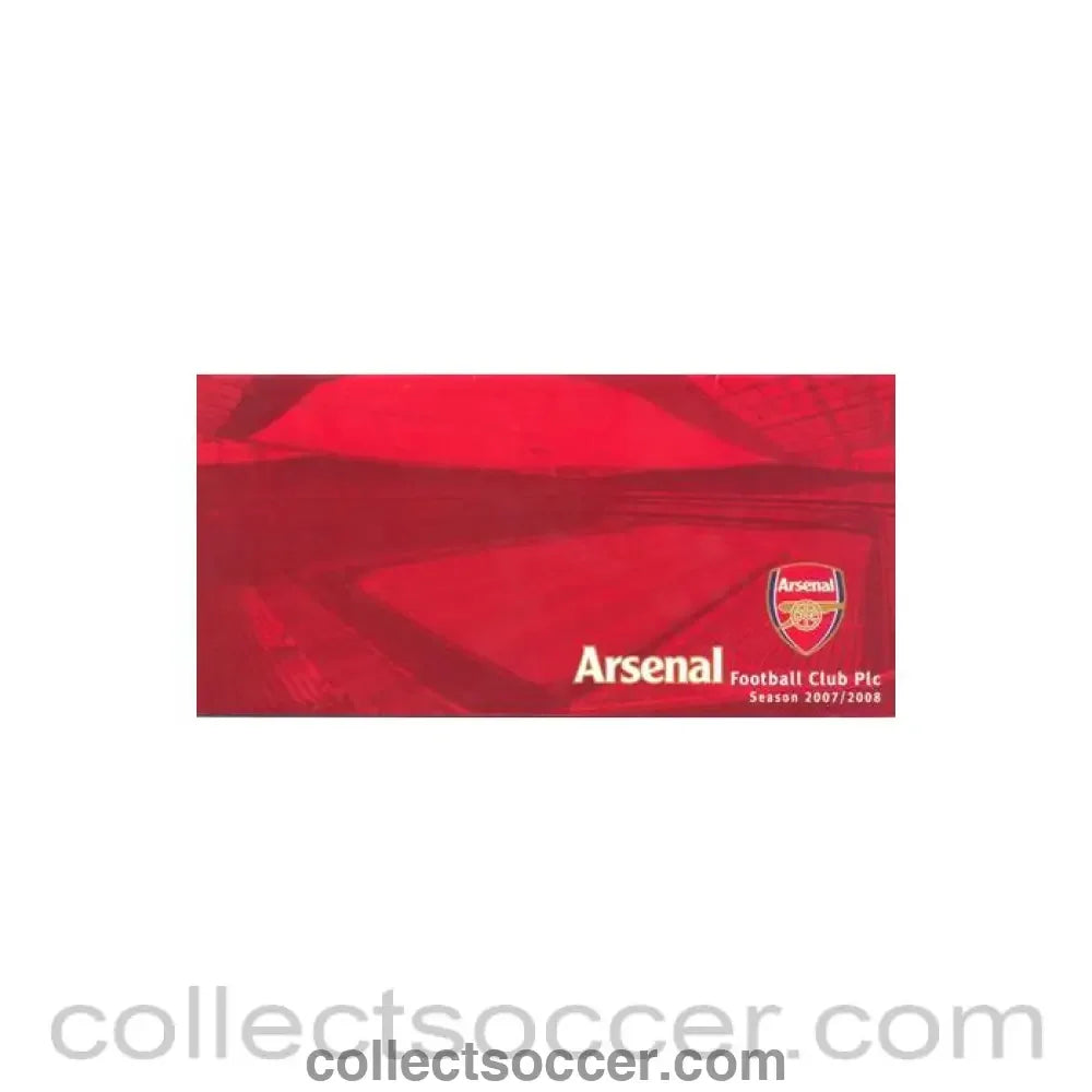 2008 - Arsenal v Milan 20/02/2008 Champions League welcome letter & information for the media in a wallet
