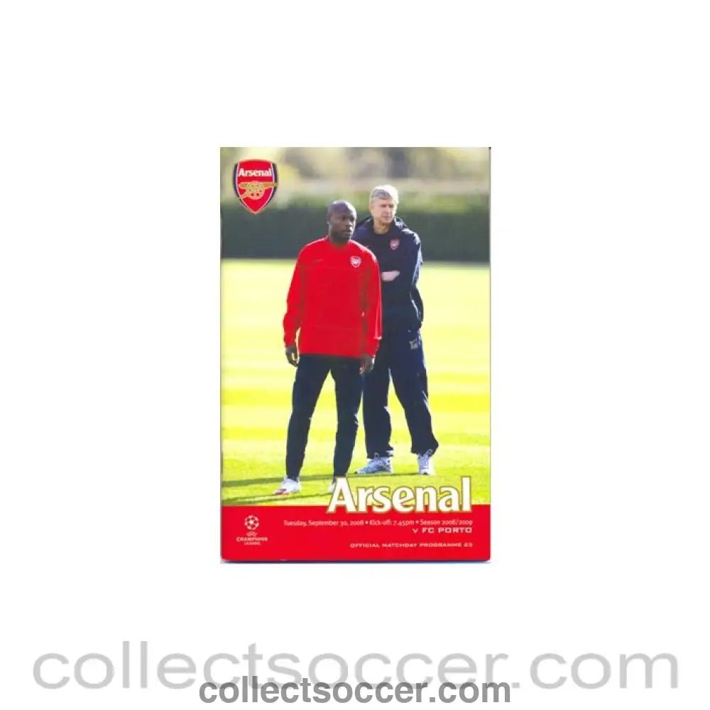 2008 - Arsenal v Porto official programme 30/09/2008 - Collect Soccer