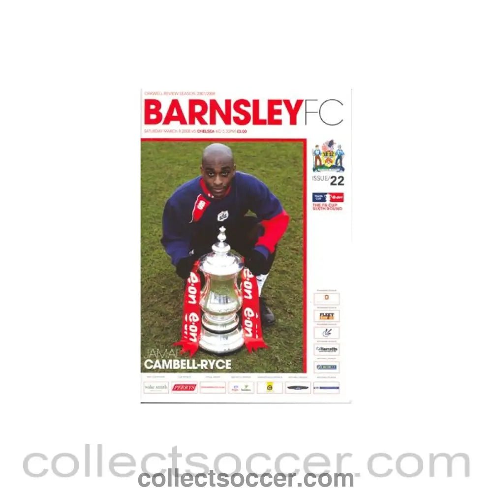 2008 - Barnsley v Chelsea official programme 08/03/2008 - Collect Soccer