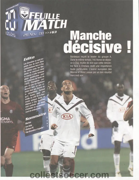 2008 - Bordeaux v Chelsea official programme 26/11/2008