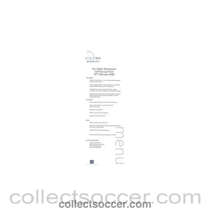 2008 Carling Cup Final at Wembley menu 24/02/2008 - Collect Soccer