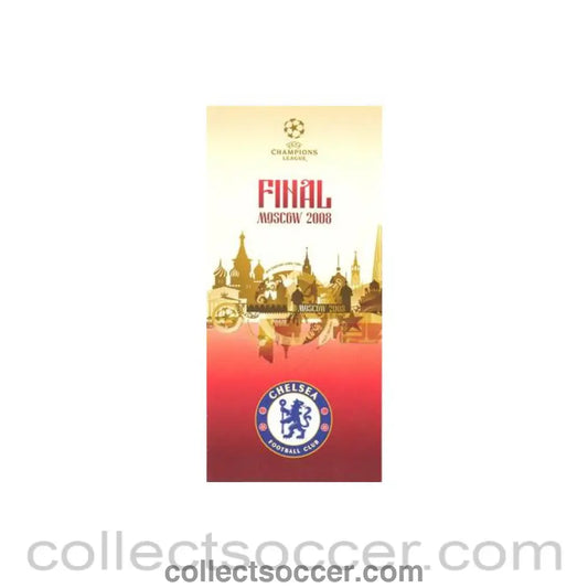 2008 Champions League Final in Moscow Chelsea leaflet