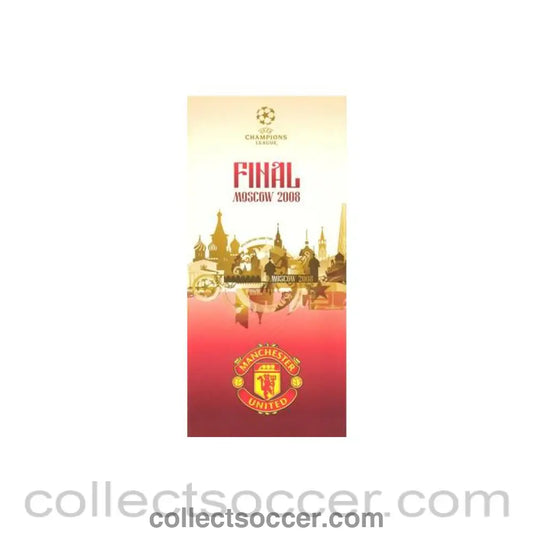 2008 Champions League Final in Moscow Manchester United leaflet