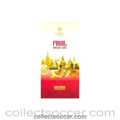 2008 Champions League Final Manchester United v Chelsea im Moscow Menu of Directors' Eve of the Final, Very Rare! - Collect Soccer
