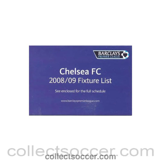 2008 - Chelsea Fixtures 2008-2009