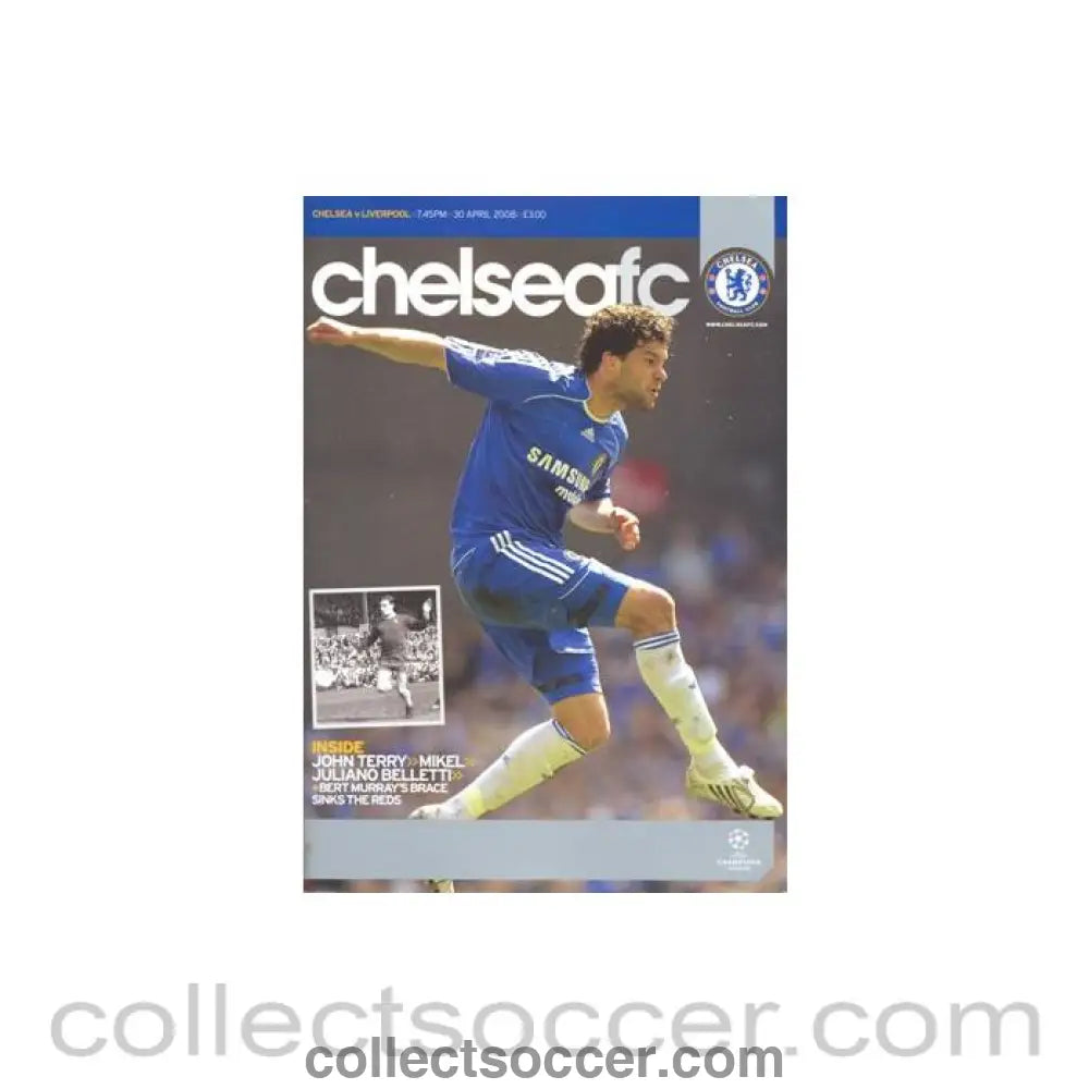 2008 - Chelsea v Liverpool official programme 30/04/2008