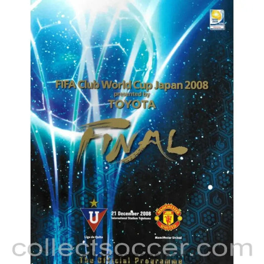 2008 Club World Cup Official Programme Liga de Quito v Manchester United - Collect Soccer