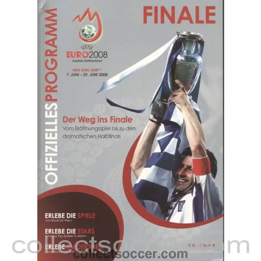 2008 European Championship Final Programme Spain v Germany - German Language Edition - Collect Soccer