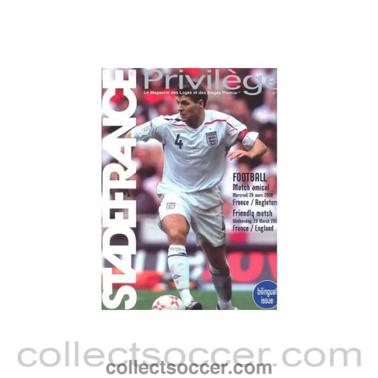2008 France v England official programme 26/03/2008 friendly match