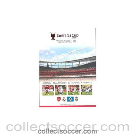 2008 Hamburg v Real Madrid and Arsenal v Juventus 02/08/2008 Hamburg v Juventus 03/08/2008 Emirates Cup programme