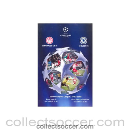 2008 - Olympiacos v Chelsea official programme UEFA Champions League 19/02/2008 - Collect Soccer