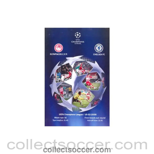 2008 - Olympiacos v Chelsea official programme UEFA Champions League 19/02/2008