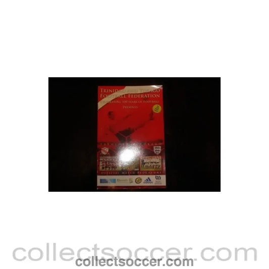 2008 Trinidad & Tobago v England official programme of the Trinidad & Tobago Football Federation 01/06/2008 - Collect Soccer