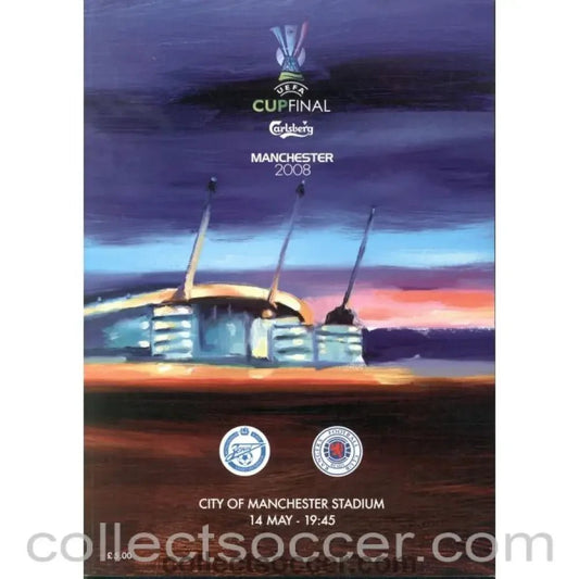 2008 UEFA Cup Final Programme Zenit V Glasgow Rangers - Collect Soccer