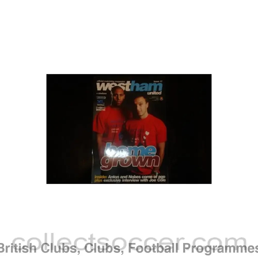 2008 - West Ham United vChelsea official programme 01/03/2008