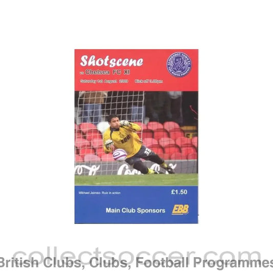 2009 - Aldershot Town vChelsea XI official programme 01/08/2009