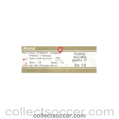 2009 - Arsenal v Chelsea ticket 09/05/2009 - Collect Soccer