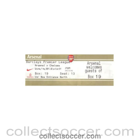 2009 - Arsenal v Chelsea ticket 09/05/2009