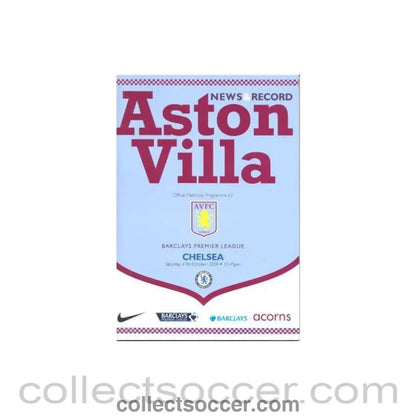 2009 - Aston Villa vChelsea official programme 17/10/2009 - Collect Soccer