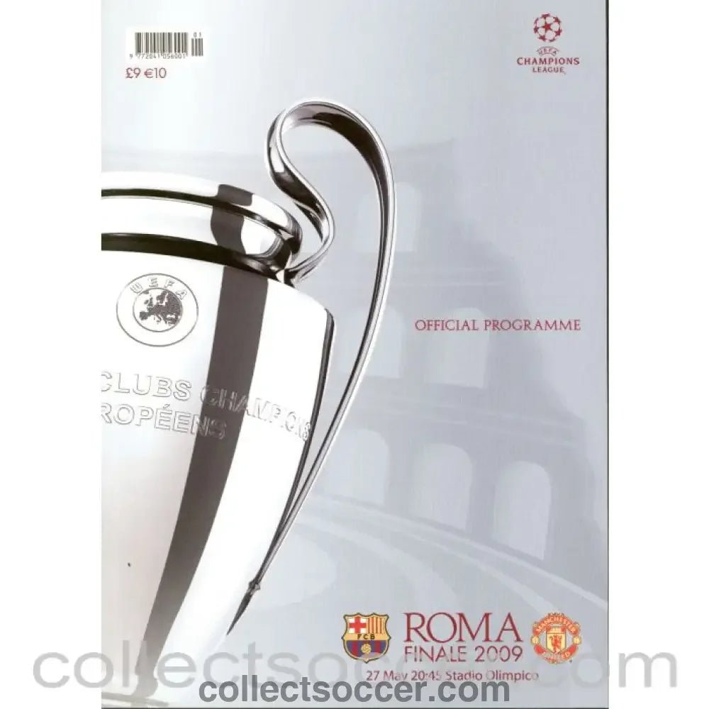 2009 Champions League Final Barcelona v Manchester United Official Programme - Collect Soccer
