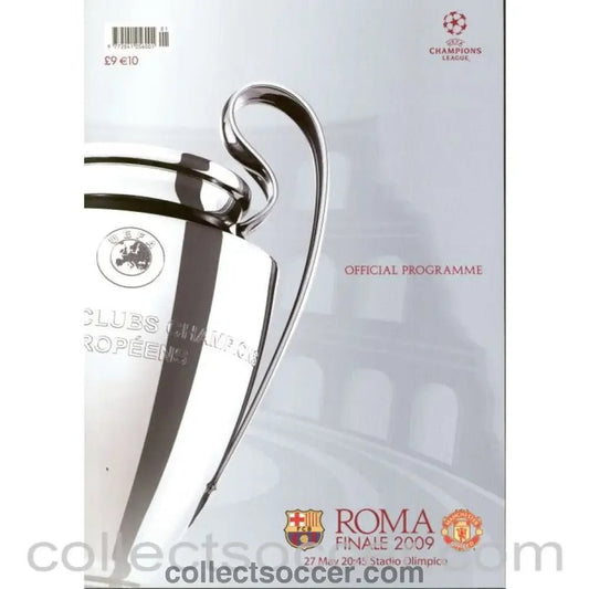 2009 Champions League Final Barcelona v Manchester United Official Programme - Collect Soccer
