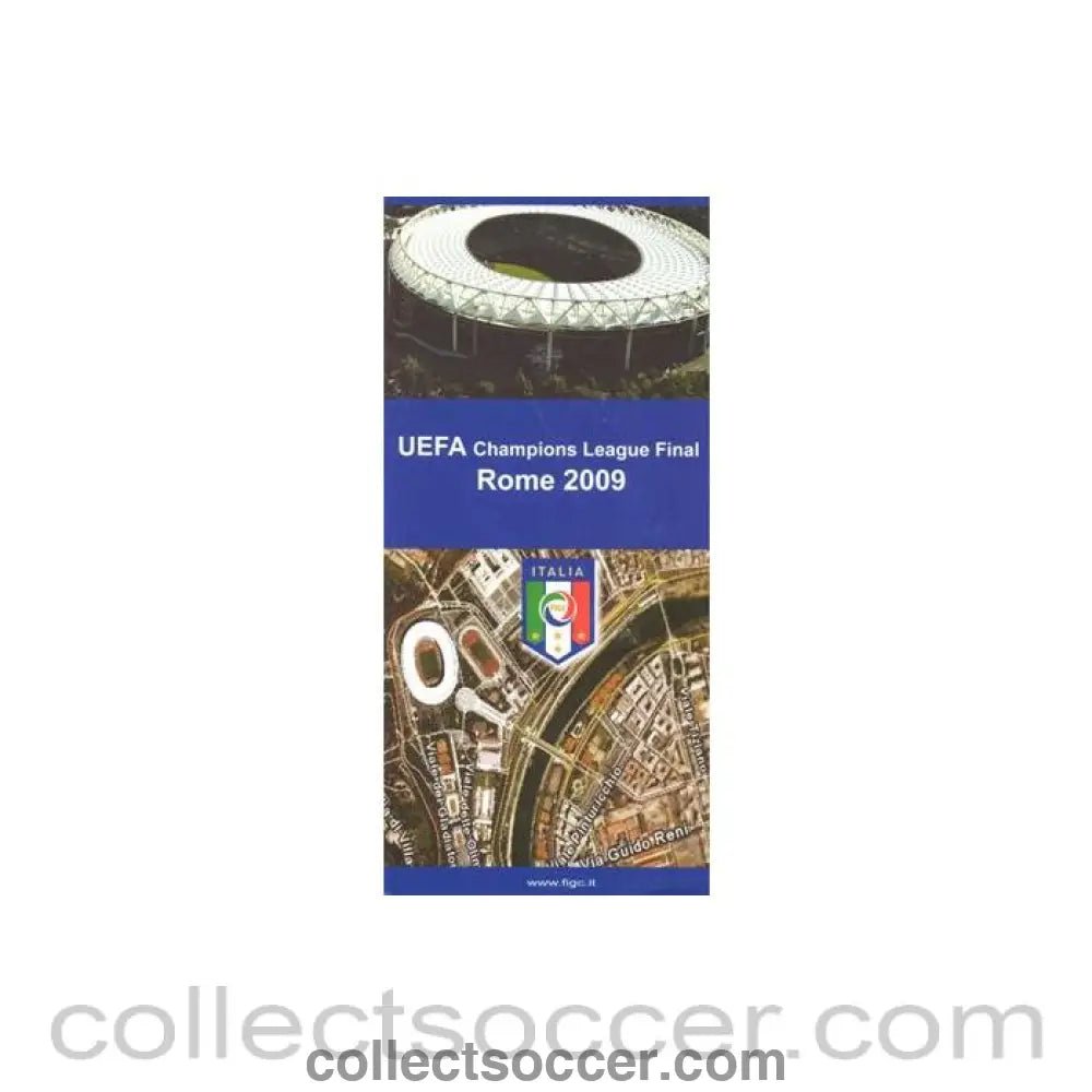2009 Champions League Final in Rome leaflet - Collect Soccer