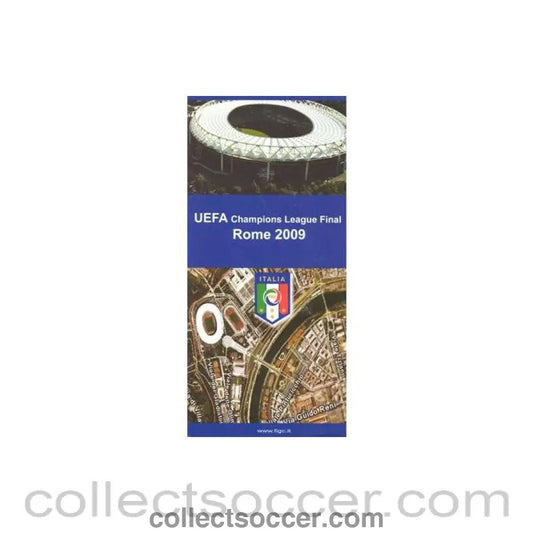 2009 Champions League Final in Rome leaflet - Collect Soccer