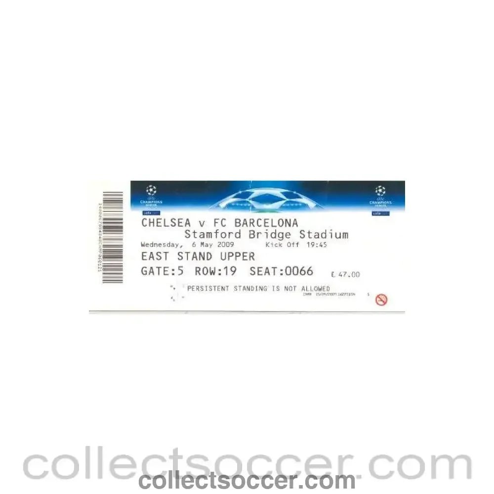 2009 - Chelsea v Barcelona ticket 06/05/2009 - Collect Soccer