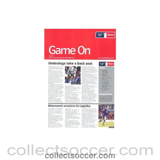 2009 - Chelsea v Everton FA Cup Final 30/05/2009 Rare Presspack