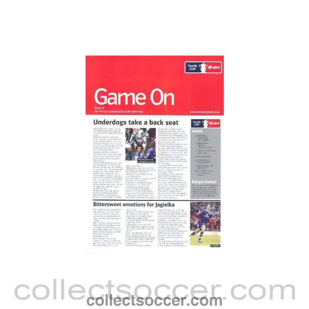 2009 - Chelsea v Everton FA Cup Final 30/05/2009 Rare Presspack - Collect Soccer