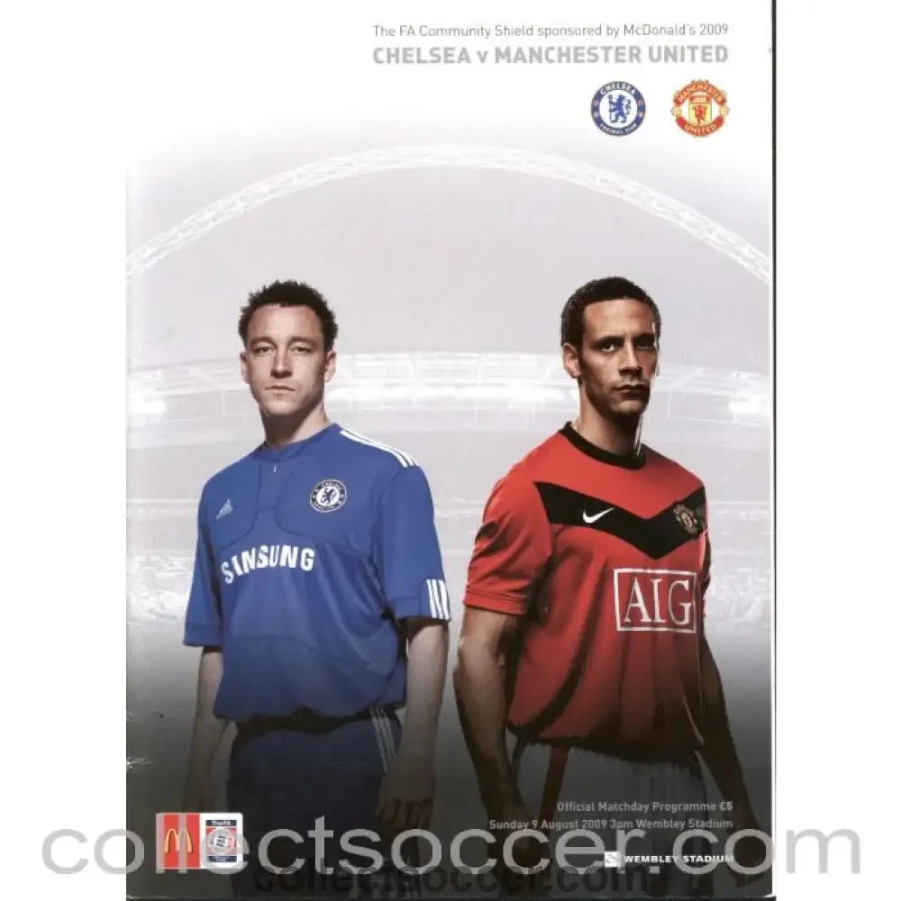 2009 Community Shield Programme Chelsea v Manchester United - Collect Soccer