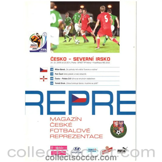 2009 Czech Republic v Northern Ireland Programme - Collect Soccer