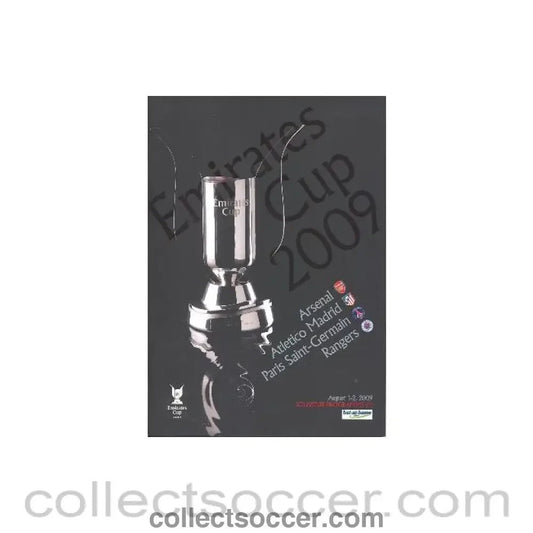 2009 - Emirates Cup - Arsenal, Atletico Madrid, Paris Saint - Germain and Glasgow Rangers official programme 01/08/2009 - Collect Soccer