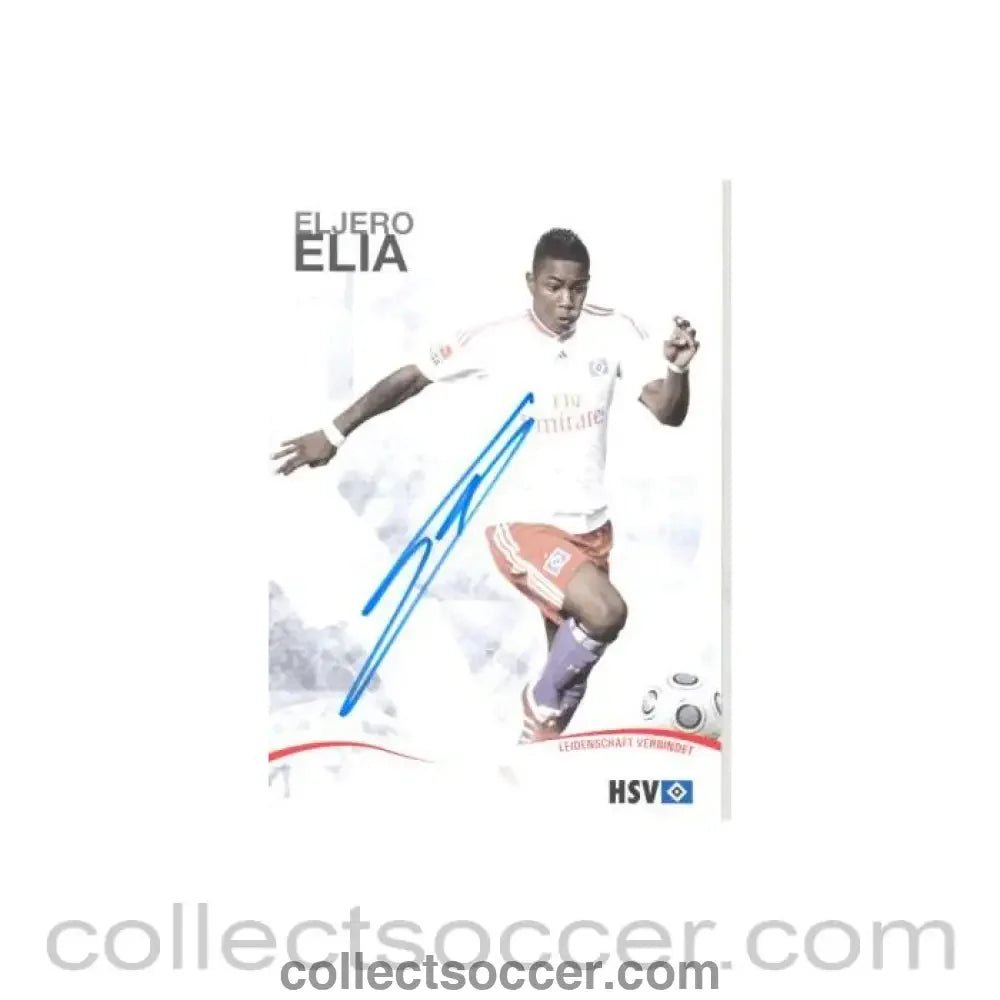 2009 - Hamburg Eljero Elia originally signed card of Season 2009-2010 - Collect Soccer