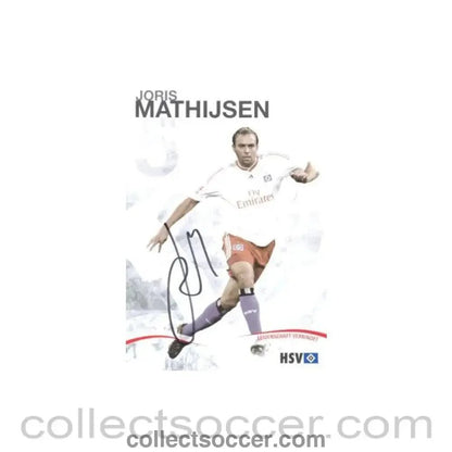 2009 - Hamburg Joris Mathijsen originally signed card of Season 2009-2010 - Collect Soccer