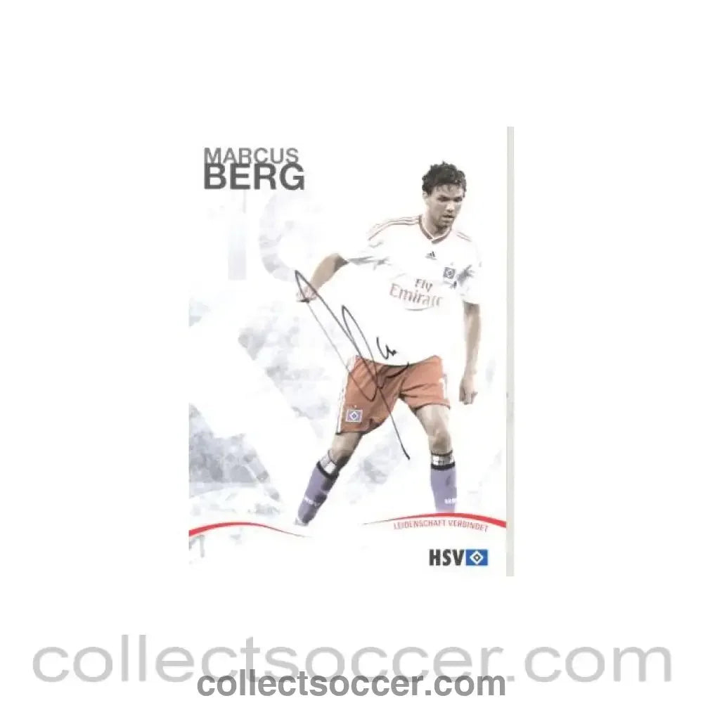 2009 - Hamburg Marcus Berg originally signed card of Season 2009-2010