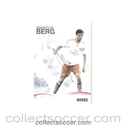 2009 - Hamburg Marcus Berg originally signed card of Season 2009-2010