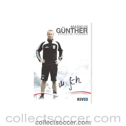 2009 - Hamburg Markus Gunther - Athletics Trainer originally signed card of Season 2009-2010
