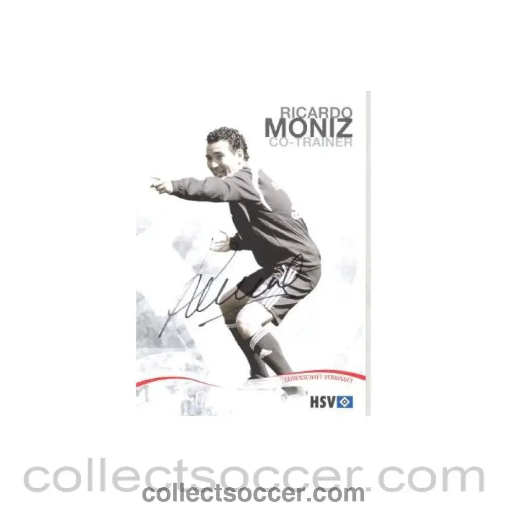2009 - Hamburg Ricardo Moniz - Co-Trainer originally signed card of Season 2009-2010 - Collect Soccer