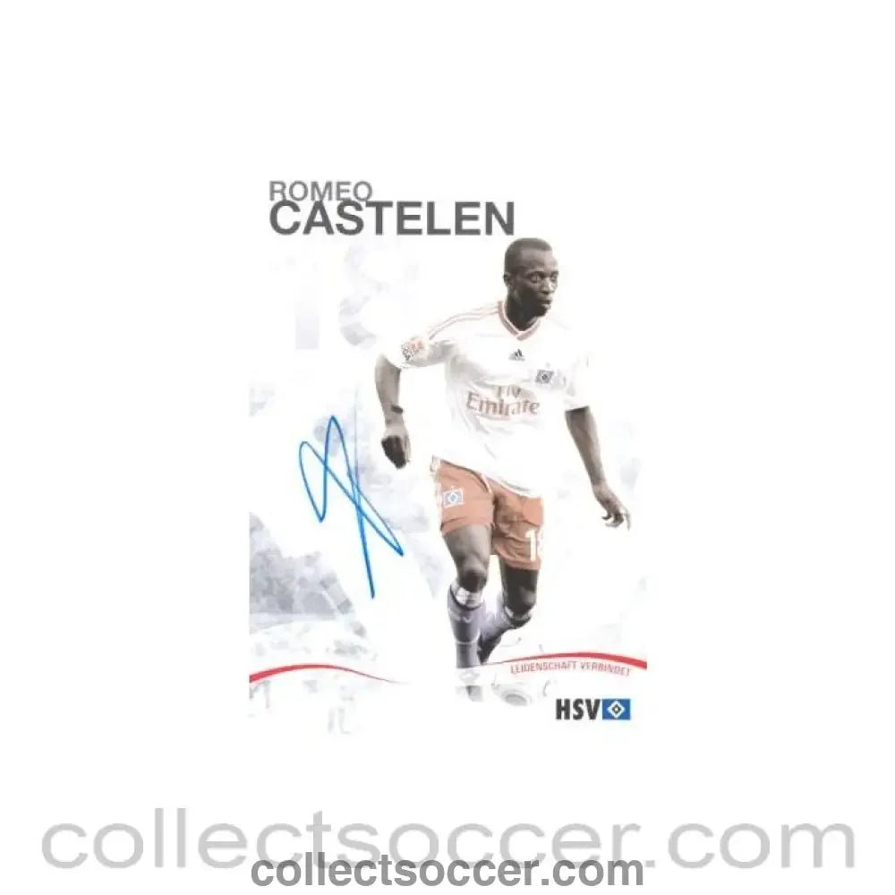 2009 - Hamburg Romeo Castelen originally signed card of Season 2009-2010 - Collect Soccer