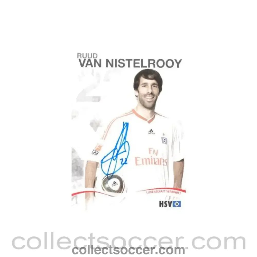 2009 - Hamburg Ruud van Nistelrooy originally signed card of Season 2009-2010 - Collect Soccer