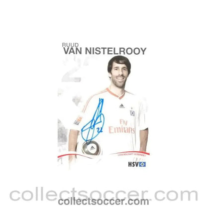 2009 - Hamburg Ruud van Nistelrooy originally signed card of Season 2009-2010 - Collect Soccer