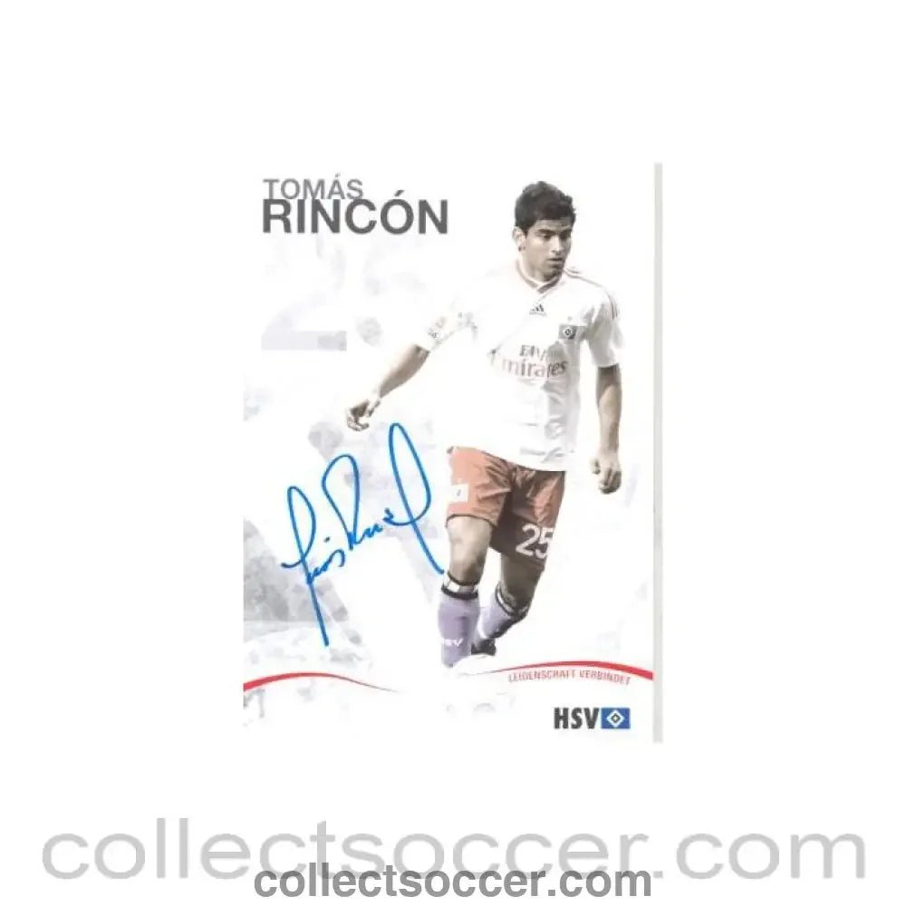 2009 - Hamburg Tomas Rincon originally signed card of Season 2009-2010 - Collect Soccer