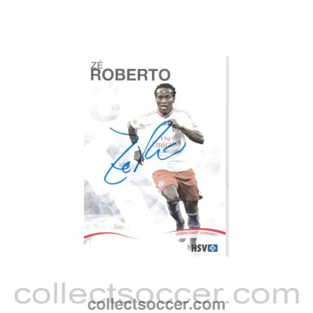 2009 - Hamburg Ze Roberto originally signed card of Season 2009-2010 - Collect Soccer