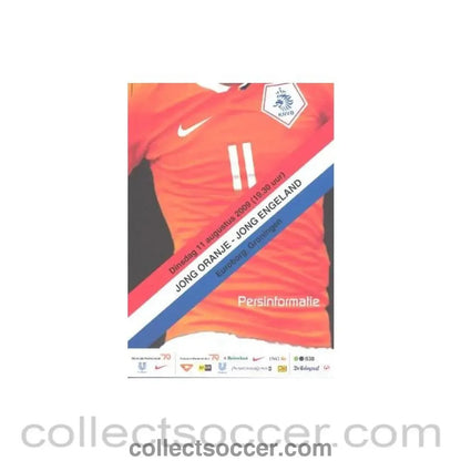 2009 - Holland v England official press pack 12/08/2009 in Dutch - Collect Soccer