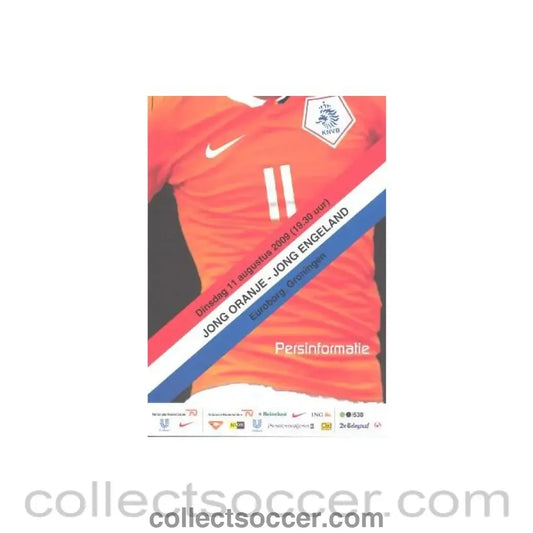 2009 - Holland v England official press pack 12/08/2009 in Dutch