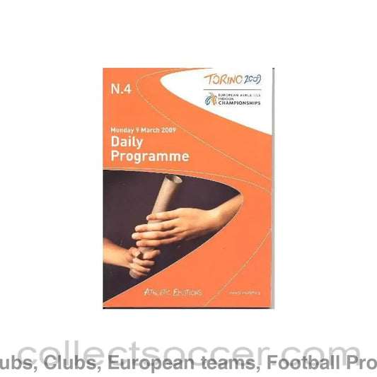 2009 - Torino 2009 European Athletics Indoor Championships Daily Programme 09/03/2009 No:4