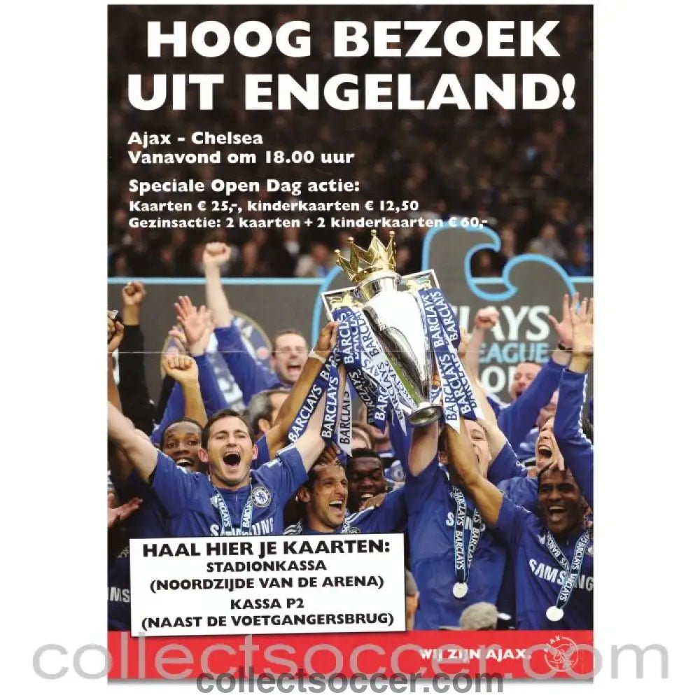 2010 Ajax v Chelsea Open Day Football Programme Rare - Collect Soccer