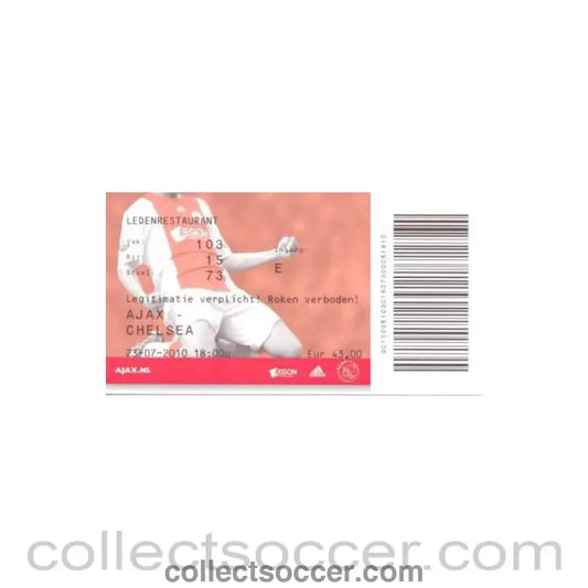 2010 - Ajax V Chelsea Ticket (Red Issue) 23/07/2010